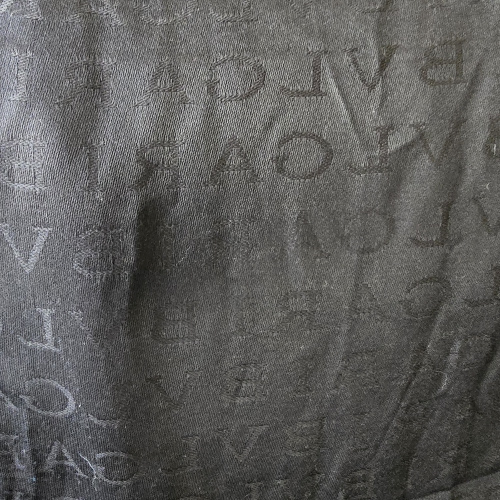 Bulgari Black Monogrammed Scarf